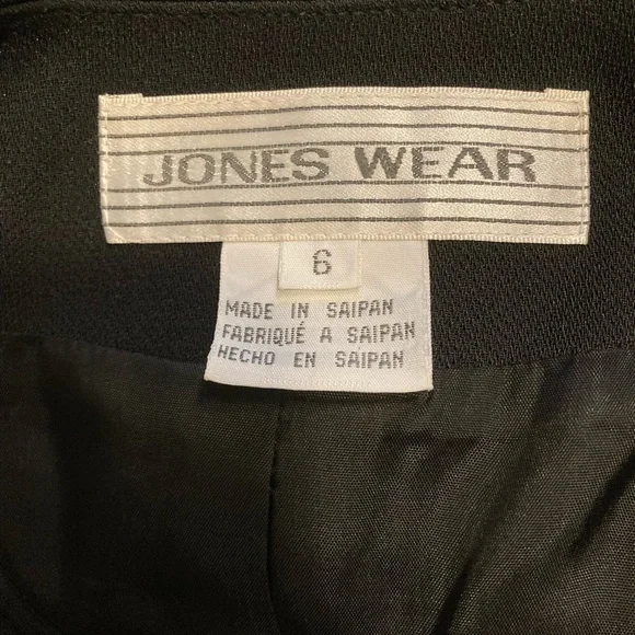 Jones Wear Black Pantsuit with Gold Buttons Mud Century Inspired 80s Powersuit - Picture 2 of 13